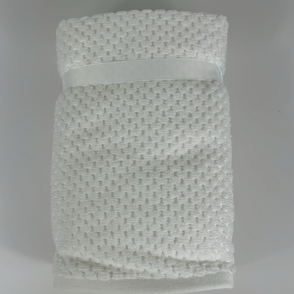 Ecoexistence Bamboo Bath Hand Towels White 2pc Set Cotton Rayon Soft NEW - Picture 8 of 10